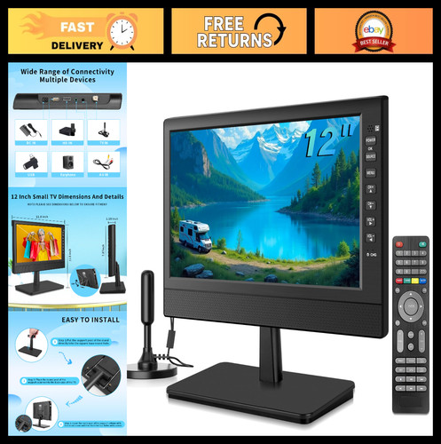 1080p portable tv with - 12",